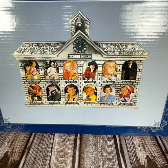School House Picture Frame Pewter Grades 1-12 Pictures Kids Memories Photos NEW - Picture 5 of 7